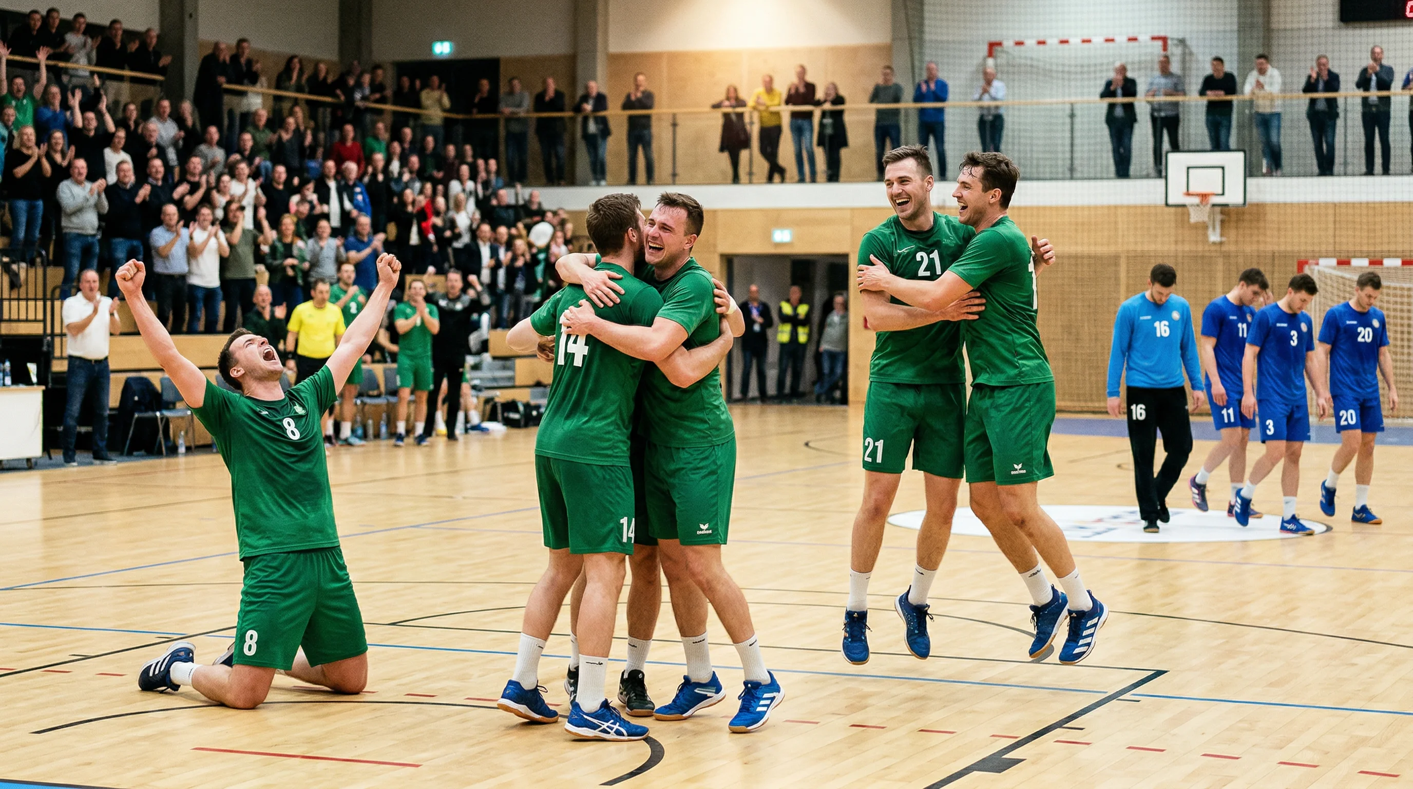 Handball-Außenseiter-Team jubelt überraschend nach einem Sieg bei der WM