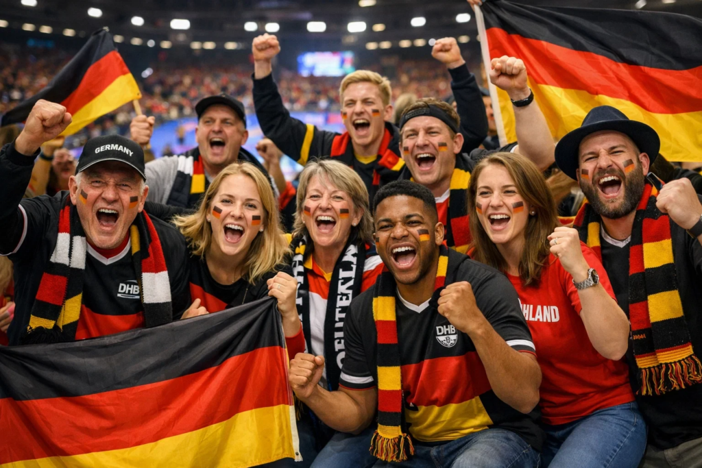 Person analysiert Handball-Wettquoten auf einem Laptop