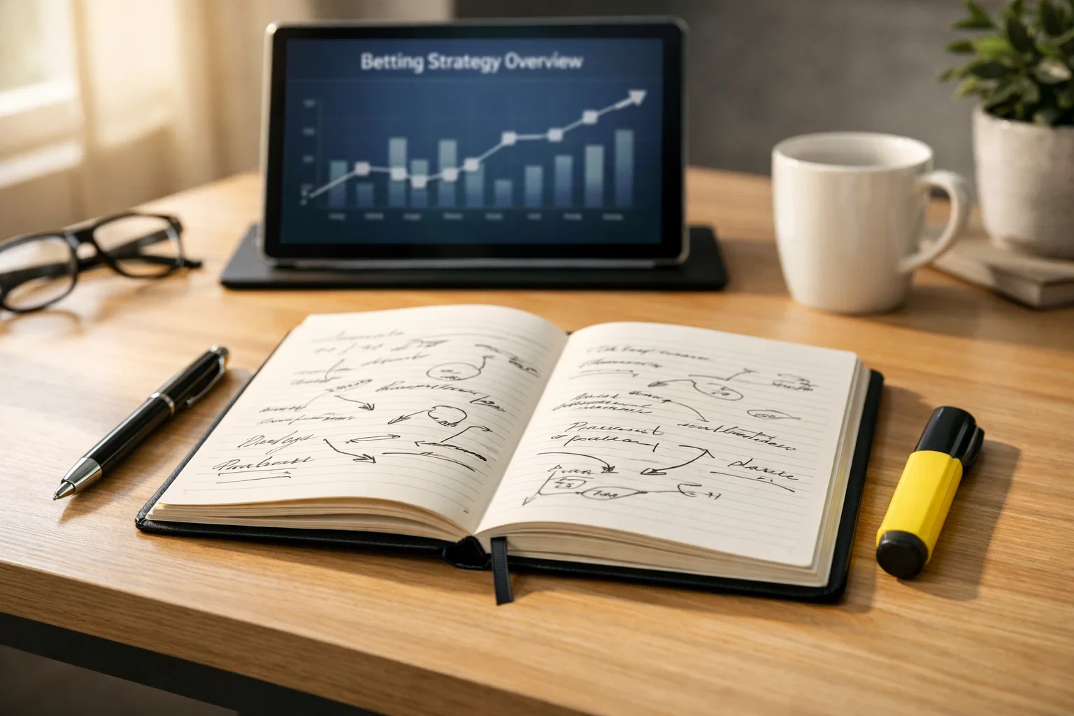 Strategische Analyse für Live-Wetten mit Notizen